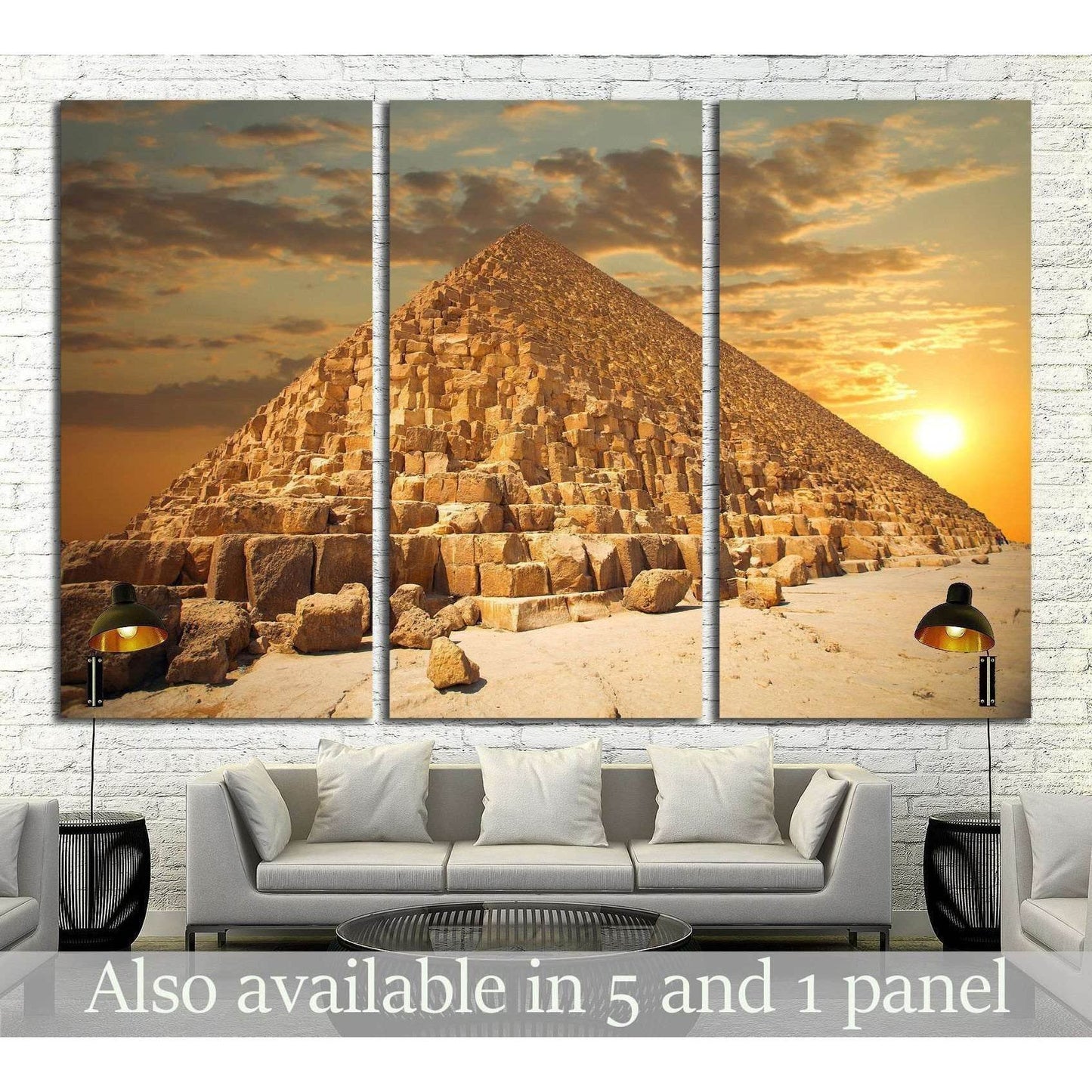 pyramids of the pharaohs in Giza. Cairo, Egypt №2190 Ready to Hang Canvas PrintCanvas art arrives ready to hang, with hanging accessories included and no additional framing required. Every canvas print is hand-crafted, made on-demand at our workshop and e