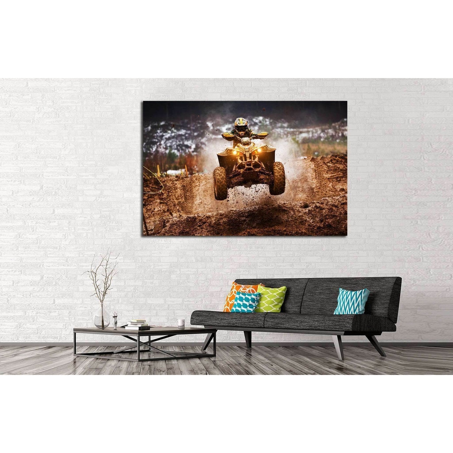 Quad Biker №149 Ready to Hang Canvas PrintCanvas art arrives ready to hang, with hanging accessories included and no additional framing required. Every canvas print is hand-crafted, made on-demand at our workshop and expertly stretched around 100% North A