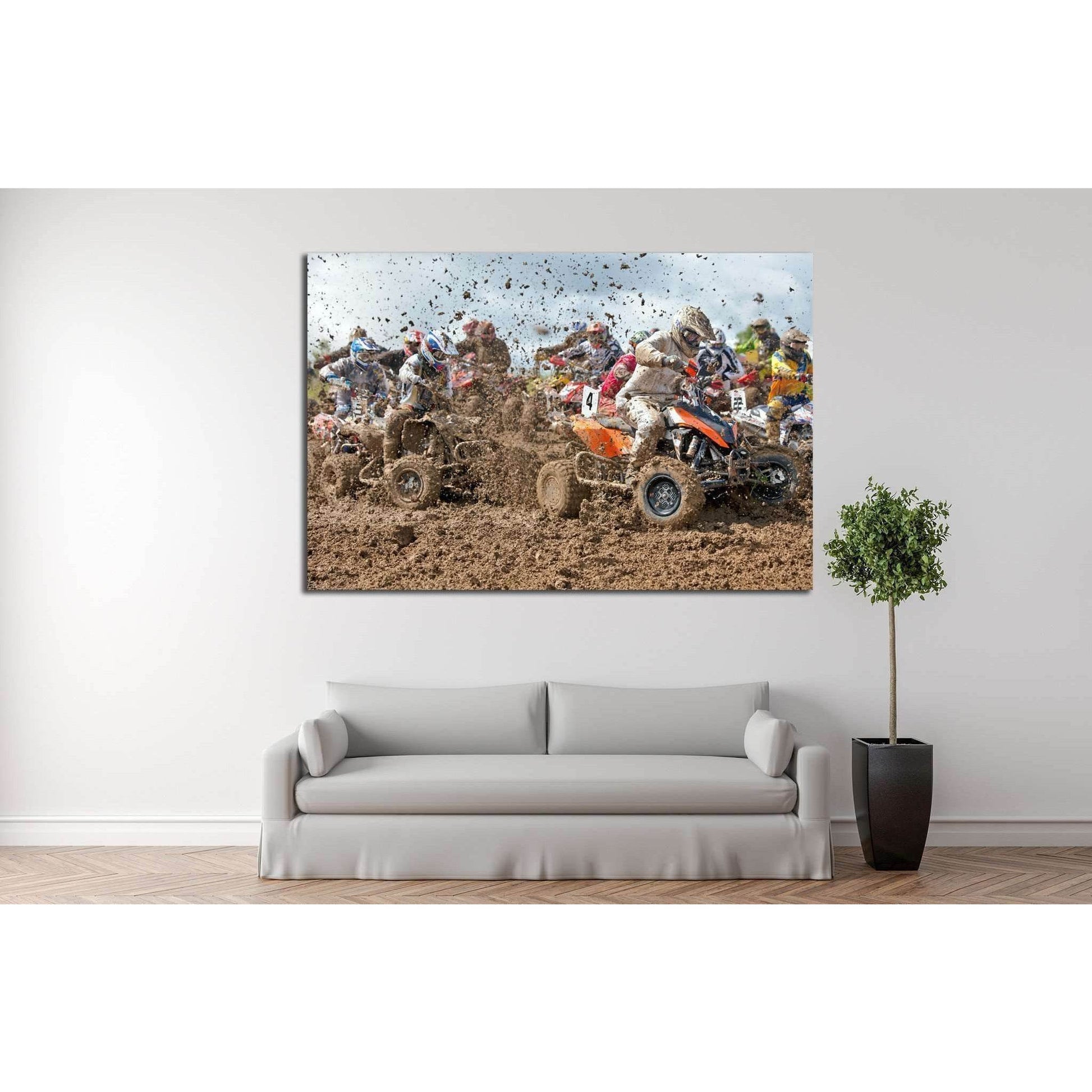 Quad Biker №150 Ready to Hang Canvas PrintCanvas art arrives ready to hang, with hanging accessories included and no additional framing required. Every canvas print is hand-crafted, made on-demand at our workshop and expertly stretched around 100% North A