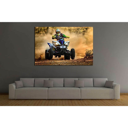 Quad Biker №153 Ready to Hang Canvas PrintCanvas art arrives ready to hang, with hanging accessories included and no additional framing required. Every canvas print is hand-crafted, made on-demand at our workshop and expertly stretched around 100% North A