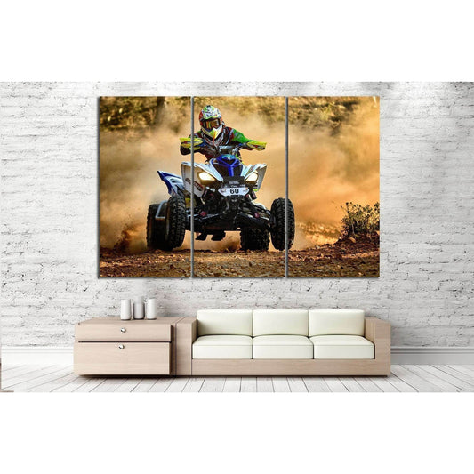 Quad Biker №153 Ready to Hang Canvas PrintCanvas art arrives ready to hang, with hanging accessories included and no additional framing required. Every canvas print is hand-crafted, made on-demand at our workshop and expertly stretched around 100% North A