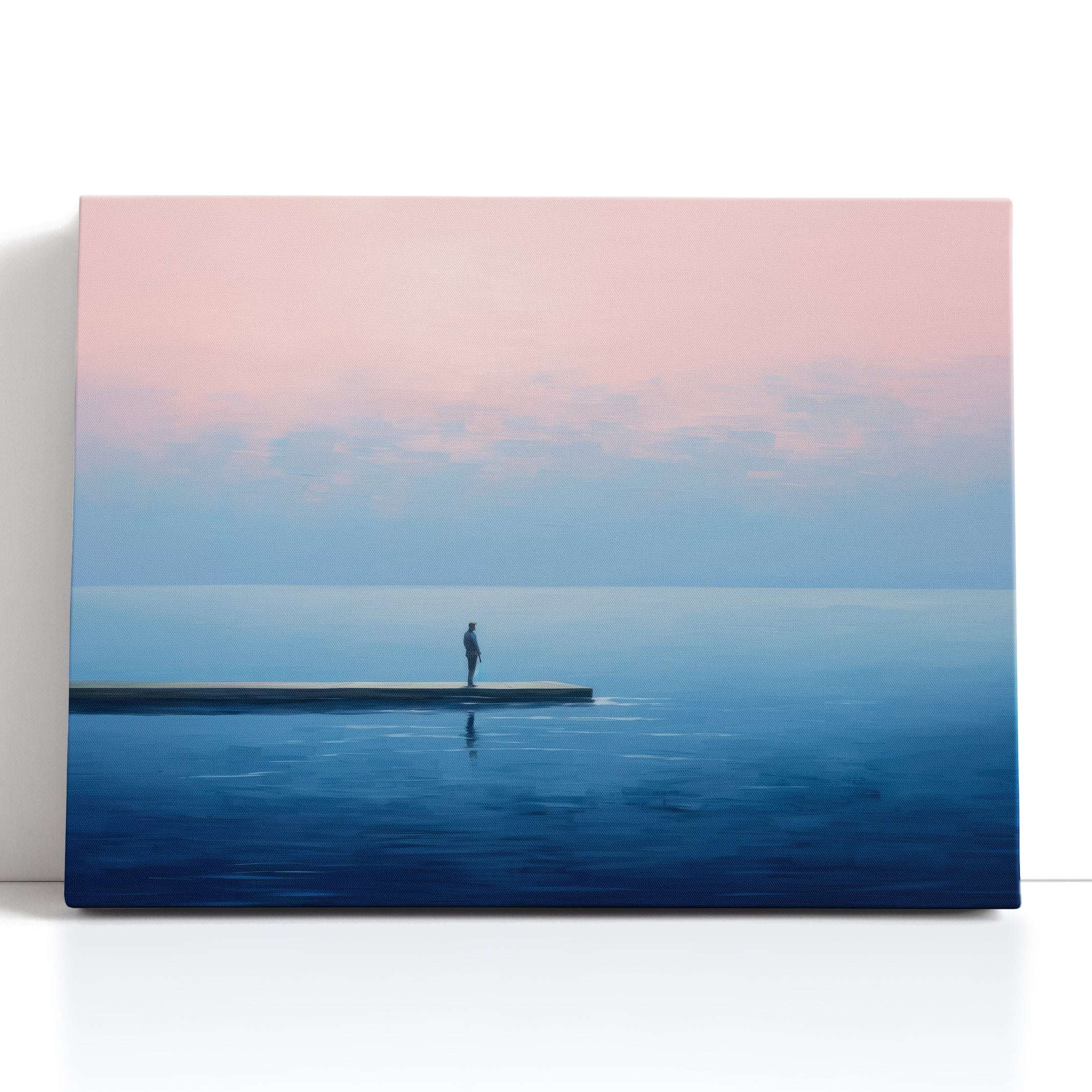 Quiet Moments Under a Light Pink Sky - Canvas Print - Artoholica Ready to Hang Canvas Print