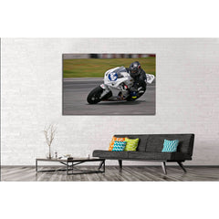 Race of Ukrainian Superstock Championship on Chaika motordrome №2471 Ready to Hang Canvas PrintCanvas art arrives ready to hang, with hanging accessories included and no additional framing required. Every canvas print is hand-crafted, made on-demand at ou