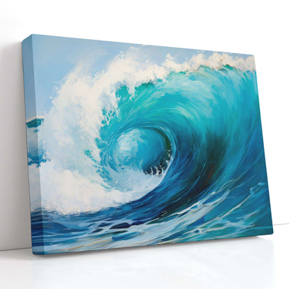 Radiant Seascape of a Huge Ocean Wave - Canvas Print - Artoholica Ready to Hang Canvas Print