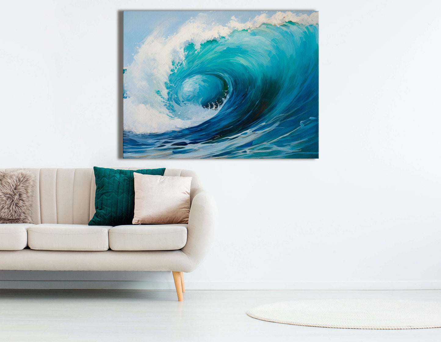 Radiant Seascape of a Huge Ocean Wave - Canvas Print - Artoholica Ready to Hang Canvas Print