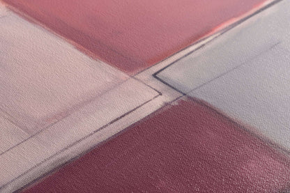 Rectilinear Forms in Gray, Pink, and Maroon - Canvas Print - Artoholica Ready to Hang Canvas Print