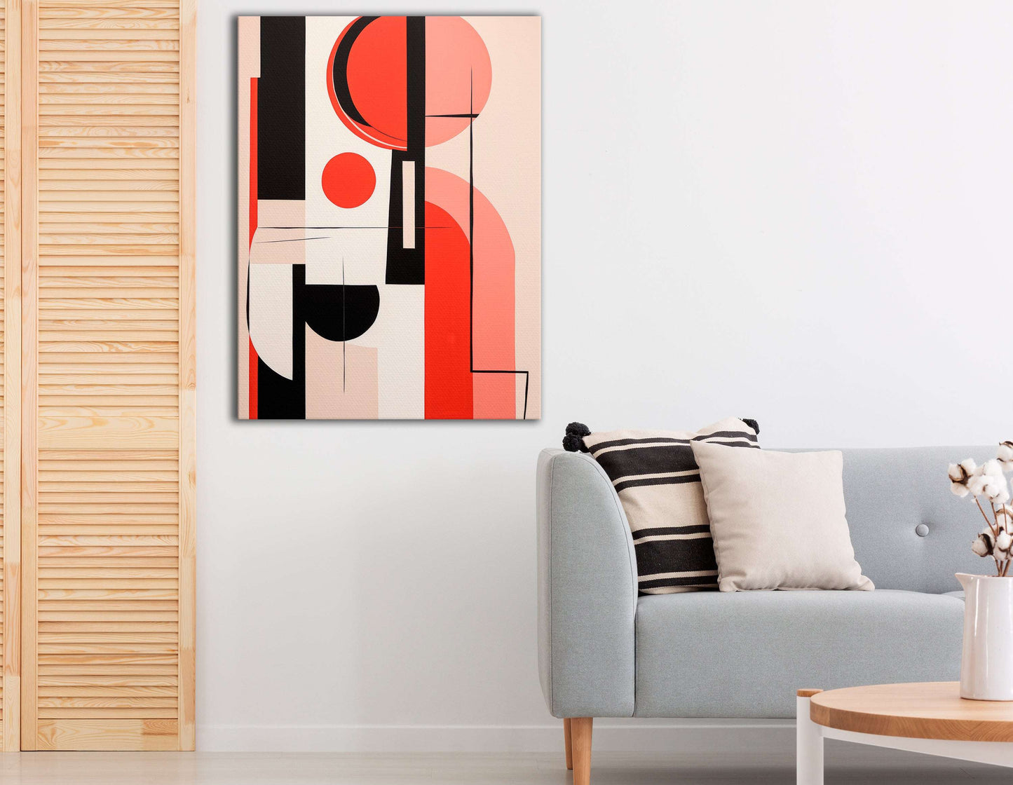 Red & Black Geometry - Canvas Print - Artoholica Ready to Hang Canvas Print