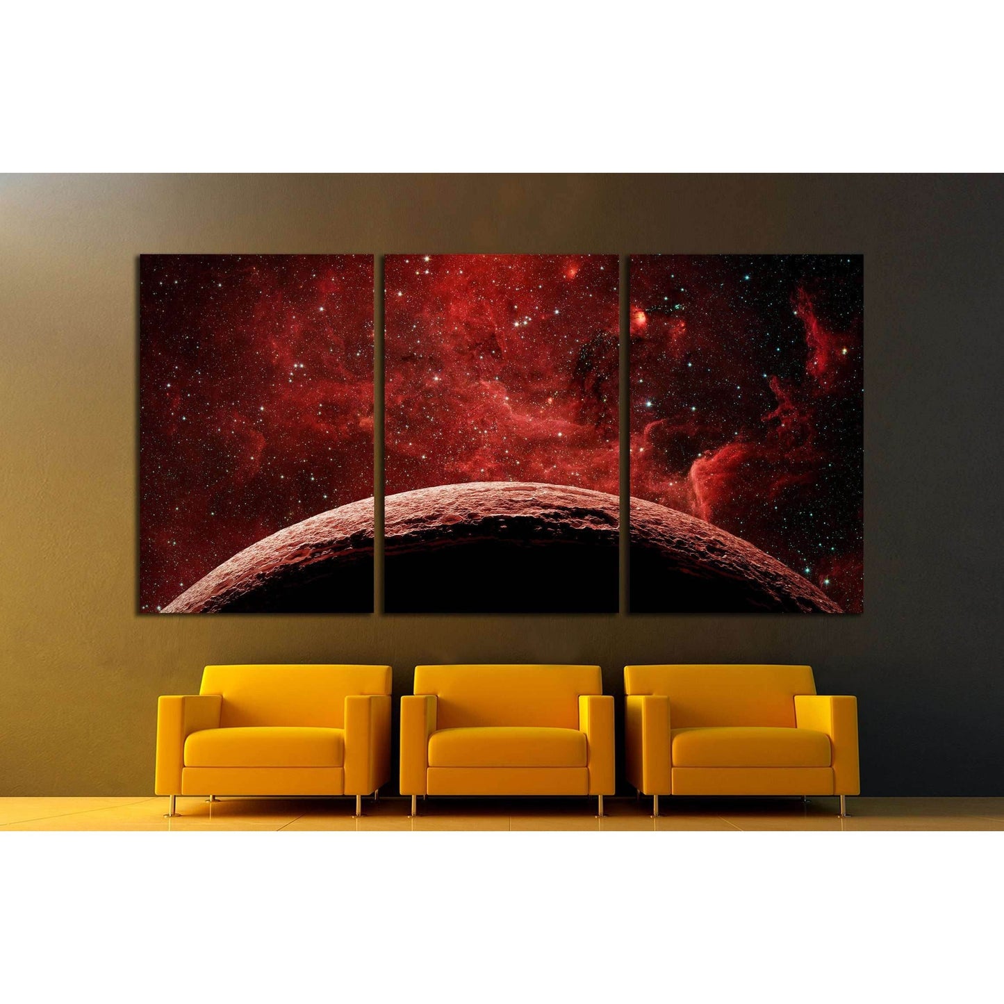 Red planet and galaxy. Elements of this image furnished by NASA №2428 Ready to Hang Canvas PrintCanvas art arrives ready to hang, with hanging accessories included and no additional framing required. Every canvas print is hand-crafted, made on-demand at o