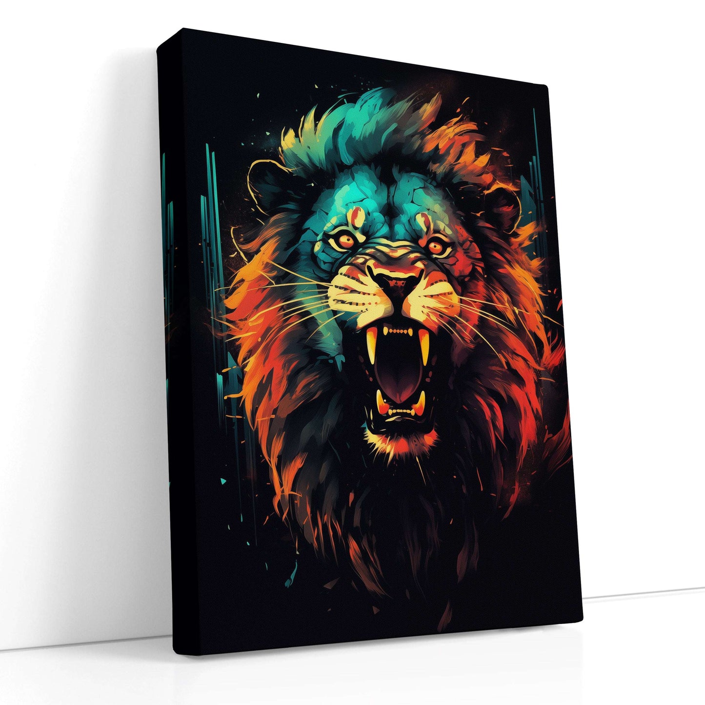 Regal Poise of the Wild Lion - Canvas Print - Artoholica Ready to Hang Canvas Print