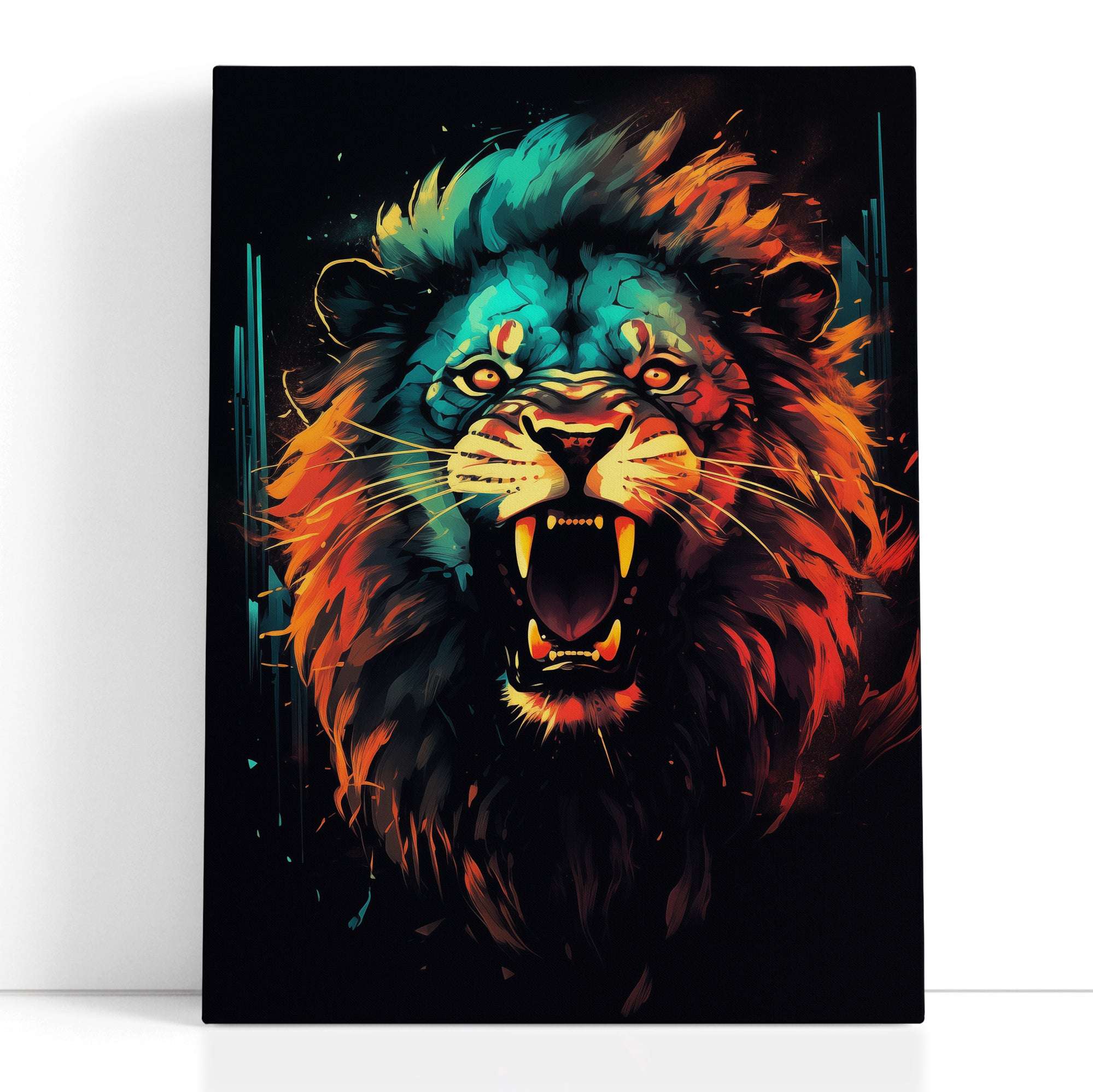 Regal Poise of the Wild Lion - Canvas Print - Artoholica Ready to Hang Canvas Print