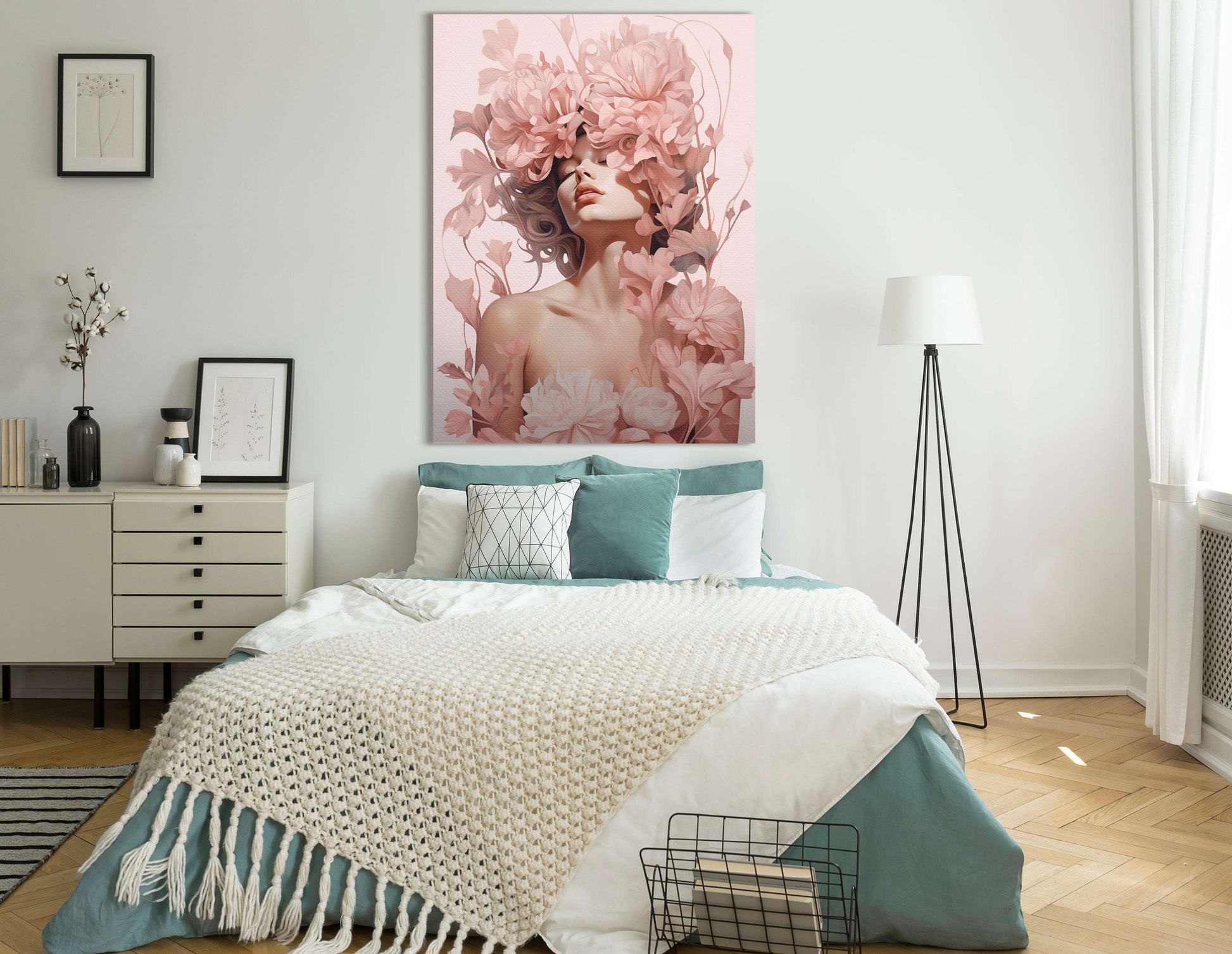 Renewal and Beauty Themed Woman Portrait - Canvas Print - Artoholica Ready to Hang Canvas Print