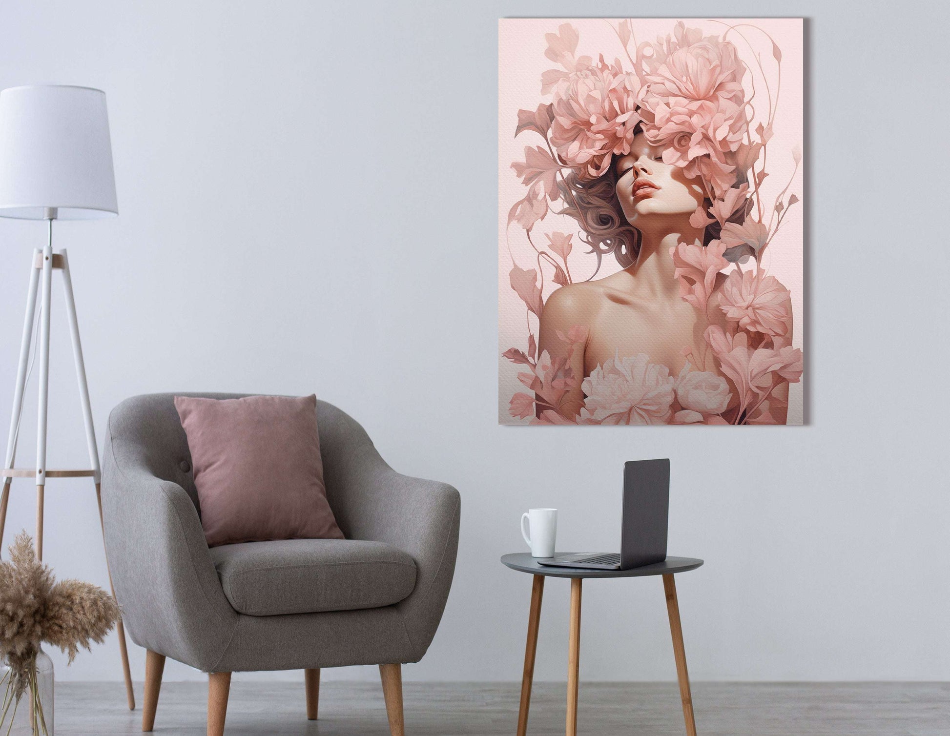 Renewal and Beauty Themed Woman Portrait - Canvas Print - Artoholica Ready to Hang Canvas Print