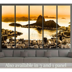Rio de Janeiro, Brazil. Suggar Loaf and Botafogo beach viewed from Corcovado at sunset. №2615 Ready to Hang Canvas PrintCanvas art arrives ready to hang, with hanging accessories included and no additional framing required. Every canvas print is hand-craf