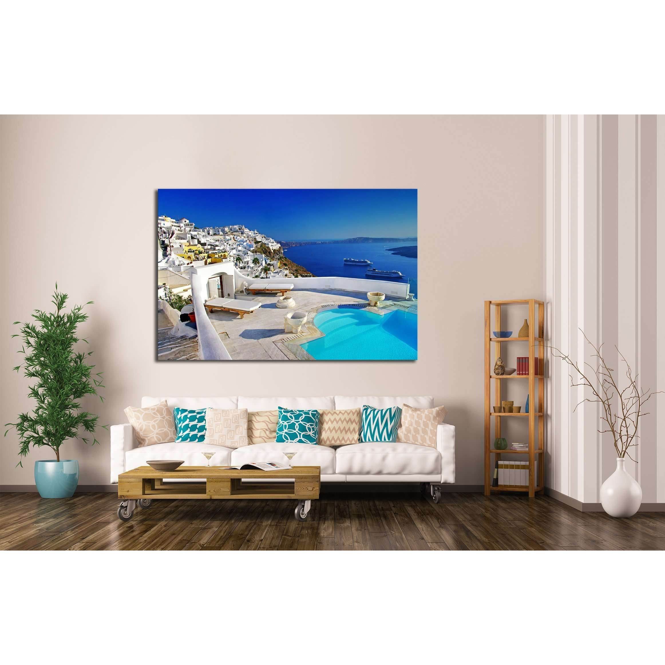 romantic holidays - Santorini resorts №2592 Ready to Hang Canvas PrintCanvas art arrives ready to hang, with hanging accessories included and no additional framing required. Every canvas print is hand-crafted, made on-demand at our workshop and expertly s