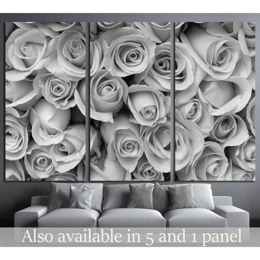 rose flower bouquet, black and white №1344 Ready to Hang Canvas PrintCanvas art arrives ready to hang, with hanging accessories included and no additional framing required. Every canvas print is hand-crafted, made on-demand at our workshop and expertly st