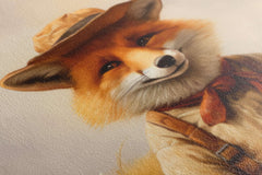 Rustic Fox on Fence - Canvas Print - Artoholica Ready to Hang Canvas Print