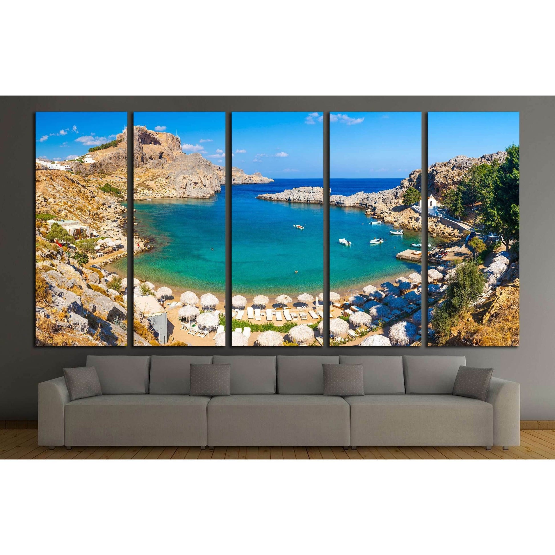 Saint Pauls Bay Lindos №2064 Ready to Hang Canvas PrintCanvas art arrives ready to hang, with hanging accessories included and no additional framing required. Every canvas print is hand-crafted, made on-demand at our workshop and expertly stretched around