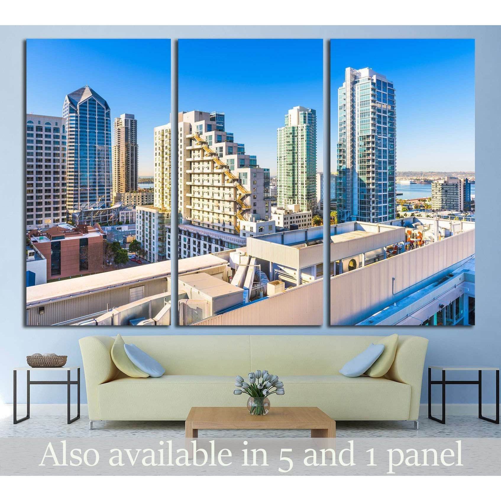 San Diego Cityscape №806 Ready to Hang Canvas PrintCanvas art arrives ready to hang, with hanging accessories included and no additional framing required. Every canvas print is hand-crafted, made on-demand at our workshop and expertly stretched around 100