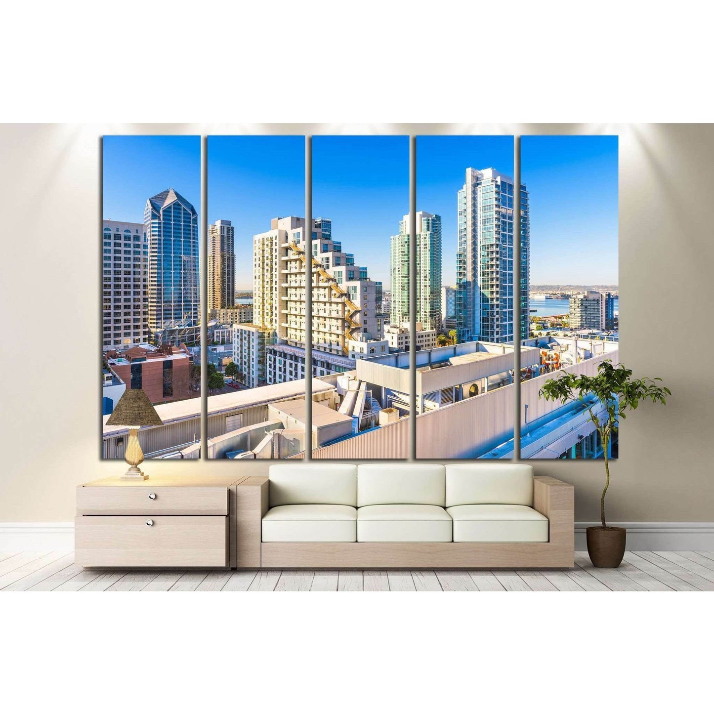 San Diego Cityscape №806 Ready to Hang Canvas PrintCanvas art arrives ready to hang, with hanging accessories included and no additional framing required. Every canvas print is hand-crafted, made on-demand at our workshop and expertly stretched around 100