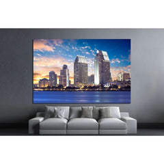 San Diego Cityscape Sunset, California USA №1211 Ready to Hang Canvas PrintCanvas art arrives ready to hang, with hanging accessories included and no additional framing required. Every canvas print is hand-crafted, made on-demand at our workshop and exper