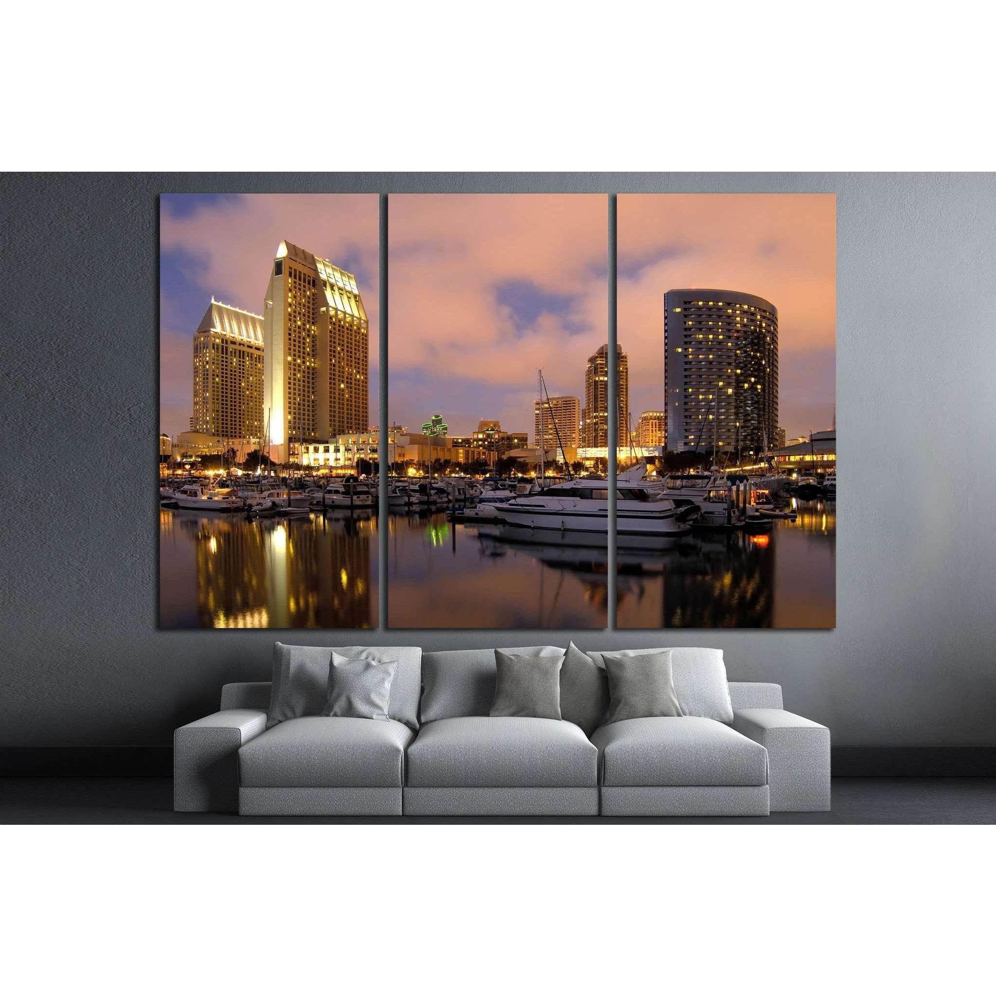 San Diego downtown marina №1024 Ready to Hang Canvas PrintCanvas art arrives ready to hang, with hanging accessories included and no additional framing required. Every canvas print is hand-crafted, made on-demand at our workshop and expertly stretched aro