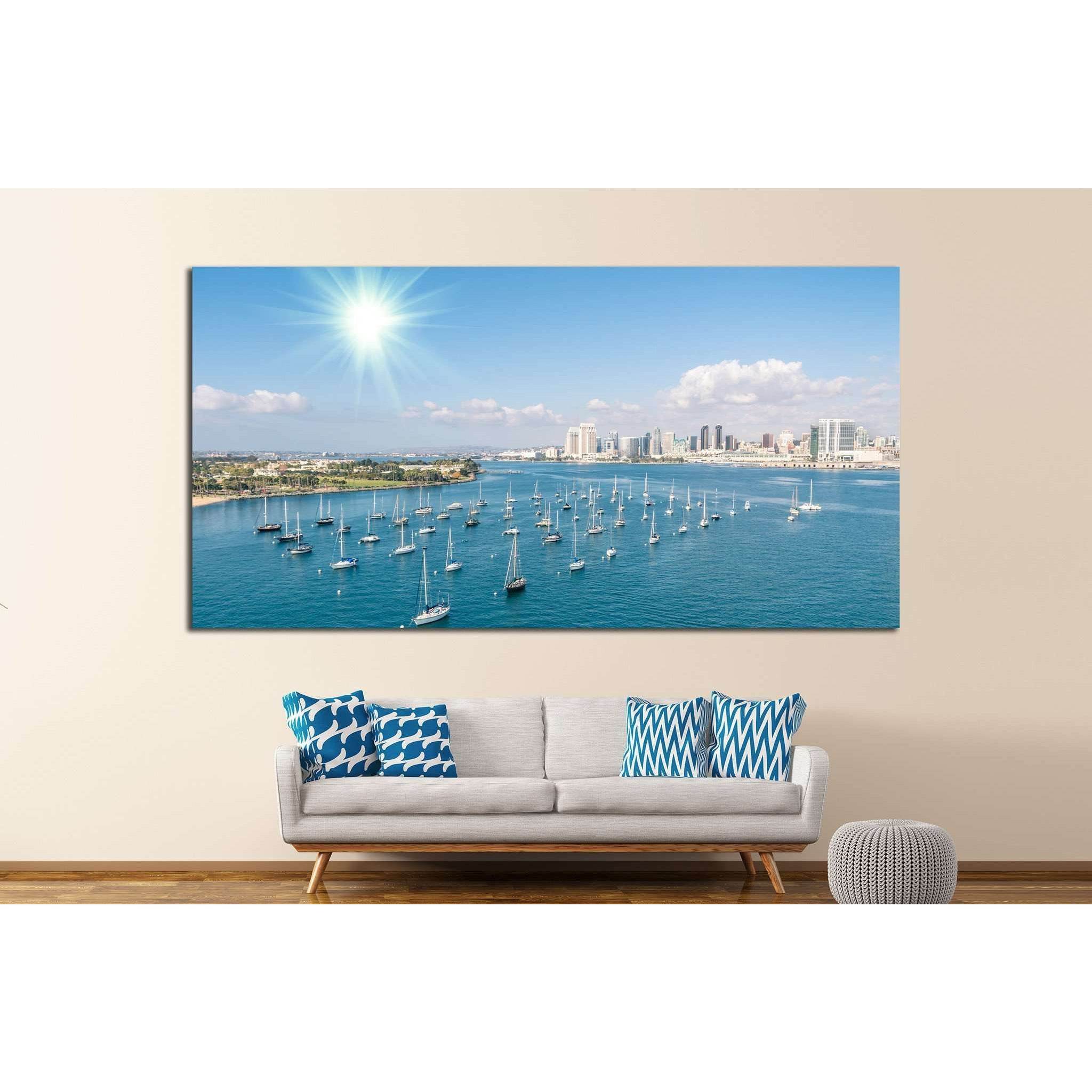San Diego skyline №1013 Ready to Hang Canvas PrintCanvas art arrives ready to hang, with hanging accessories included and no additional framing required. Every canvas print is hand-crafted, made on-demand at our workshop and expertly stretched around 100%