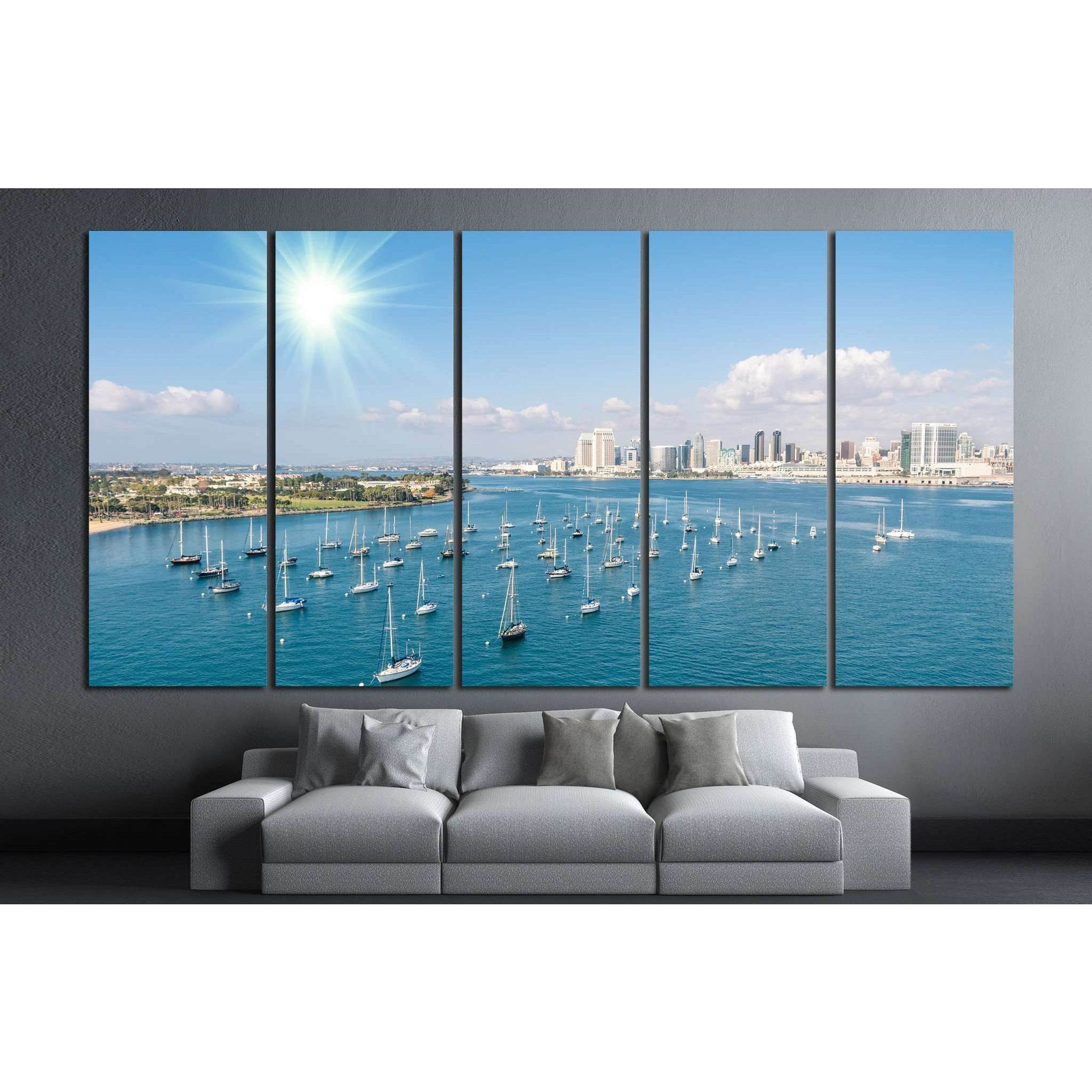 San Diego skyline №1013 Ready to Hang Canvas PrintCanvas art arrives ready to hang, with hanging accessories included and no additional framing required. Every canvas print is hand-crafted, made on-demand at our workshop and expertly stretched around 100%