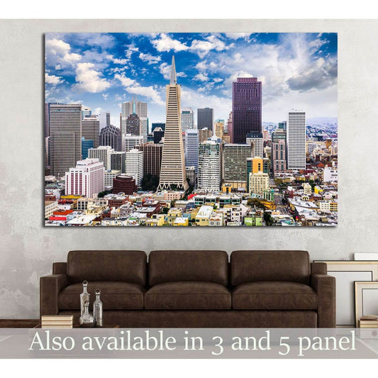 San Francisco, California, USA Skyline №1231 Ready to Hang Canvas PrintCanvas art arrives ready to hang, with hanging accessories included and no additional framing required. Every canvas print is hand-crafted, made on-demand at our workshop and expertly