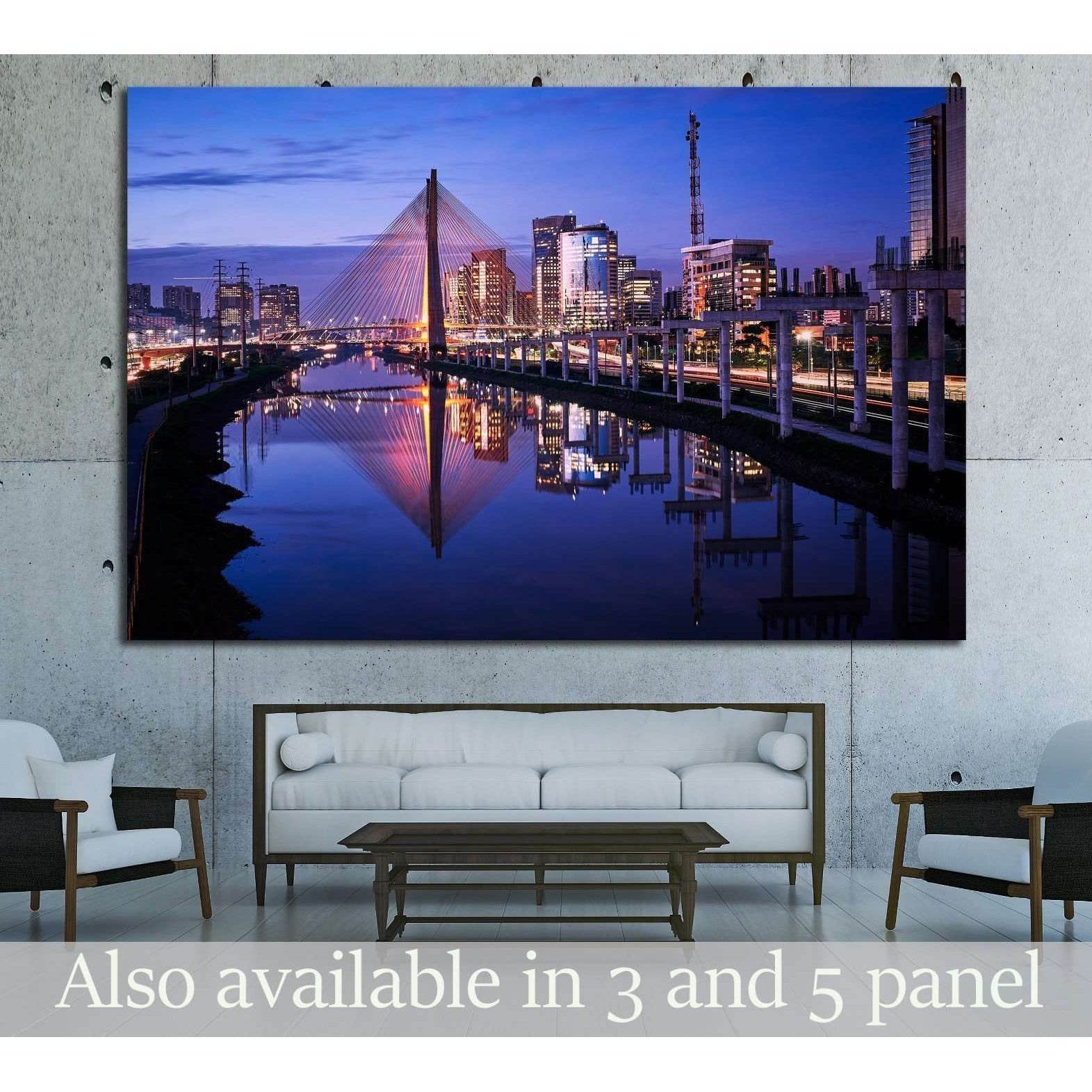Sao Paulo Skyline - Brazil №1544 Ready to Hang Canvas PrintCanvas art arrives ready to hang, with hanging accessories included and no additional framing required. Every canvas print is hand-crafted, made on-demand at our workshop and expertly stretched ar