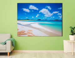 Scenery of Whitehaven Beach - Canvas Print - Artoholica Ready to Hang Canvas Print