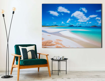 Scenery of Whitehaven Beach - Canvas Print - Artoholica Ready to Hang Canvas Print