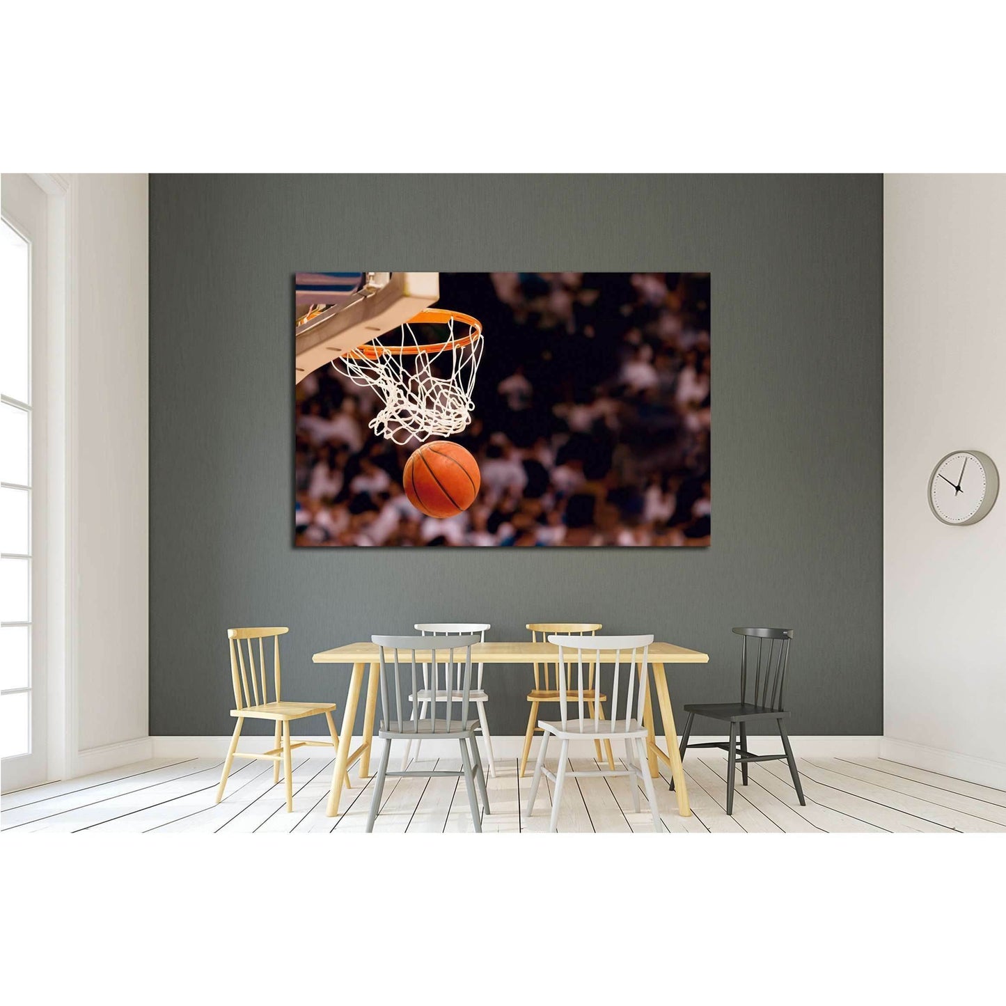 Scoring the winning points at a basketball game №2125 Ready to Hang Canvas PrintCanvas art arrives ready to hang, with hanging accessories included and no additional framing required. Every canvas print is hand-crafted, made on-demand at our workshop and