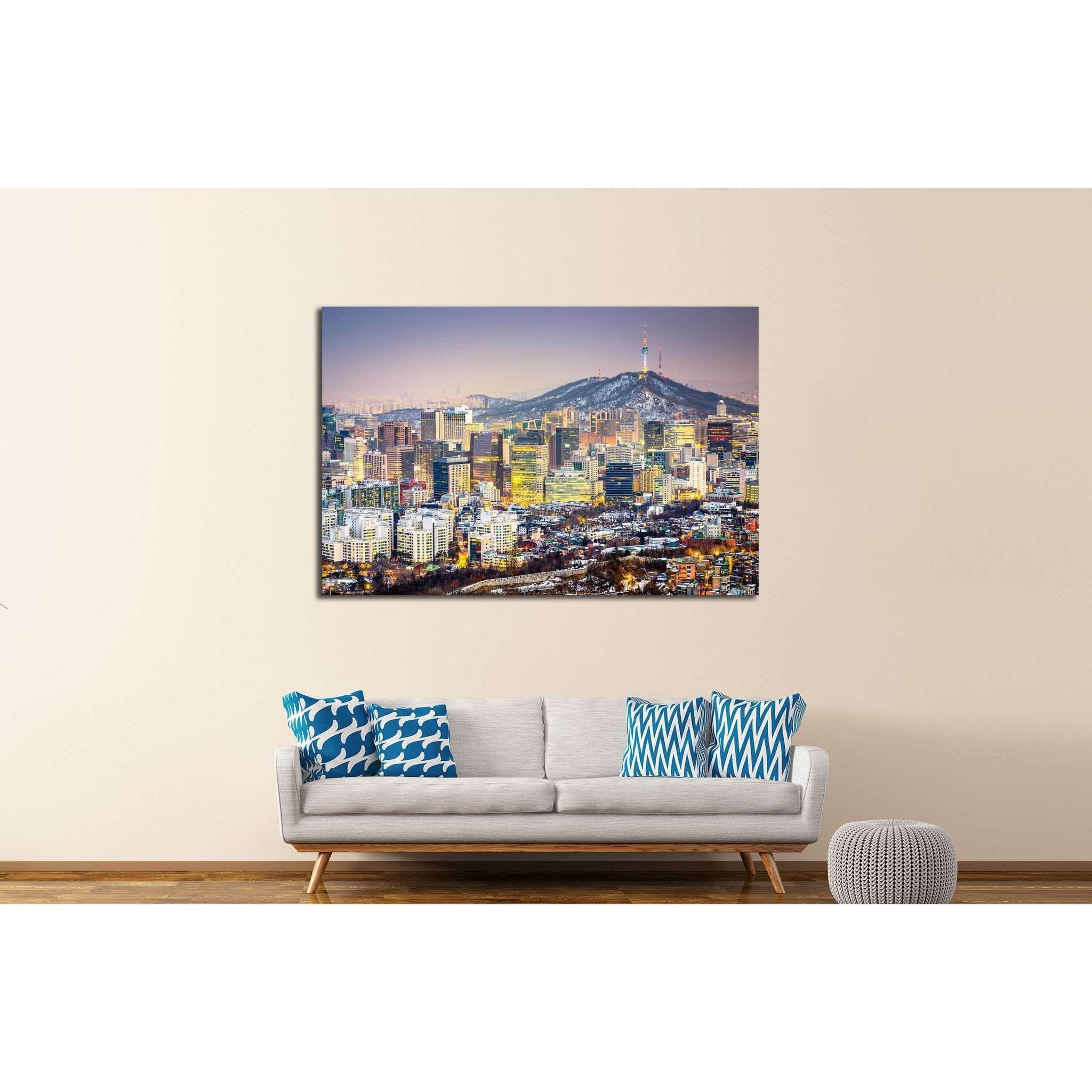 Seoul, South Korea №580 Ready to Hang Canvas PrintCanvas art arrives ready to hang, with hanging accessories included and no additional framing required. Every canvas print is hand-crafted, made on-demand at our workshop and expertly stretched around 100%