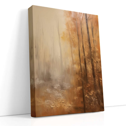 Serene Autumnal Forest Scene - Canvas Print - Artoholica Ready to Hang Canvas Print