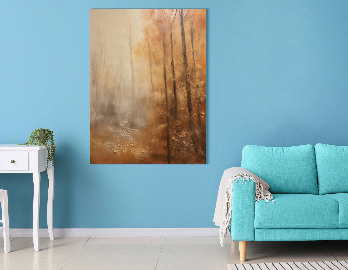 Serene Autumnal Forest Scene - Canvas Print - Artoholica Ready to Hang Canvas Print