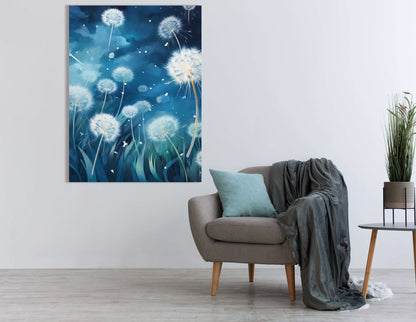 Serene Dandelion Twilight - Canvas Print - Artoholica Ready to Hang Canvas Print