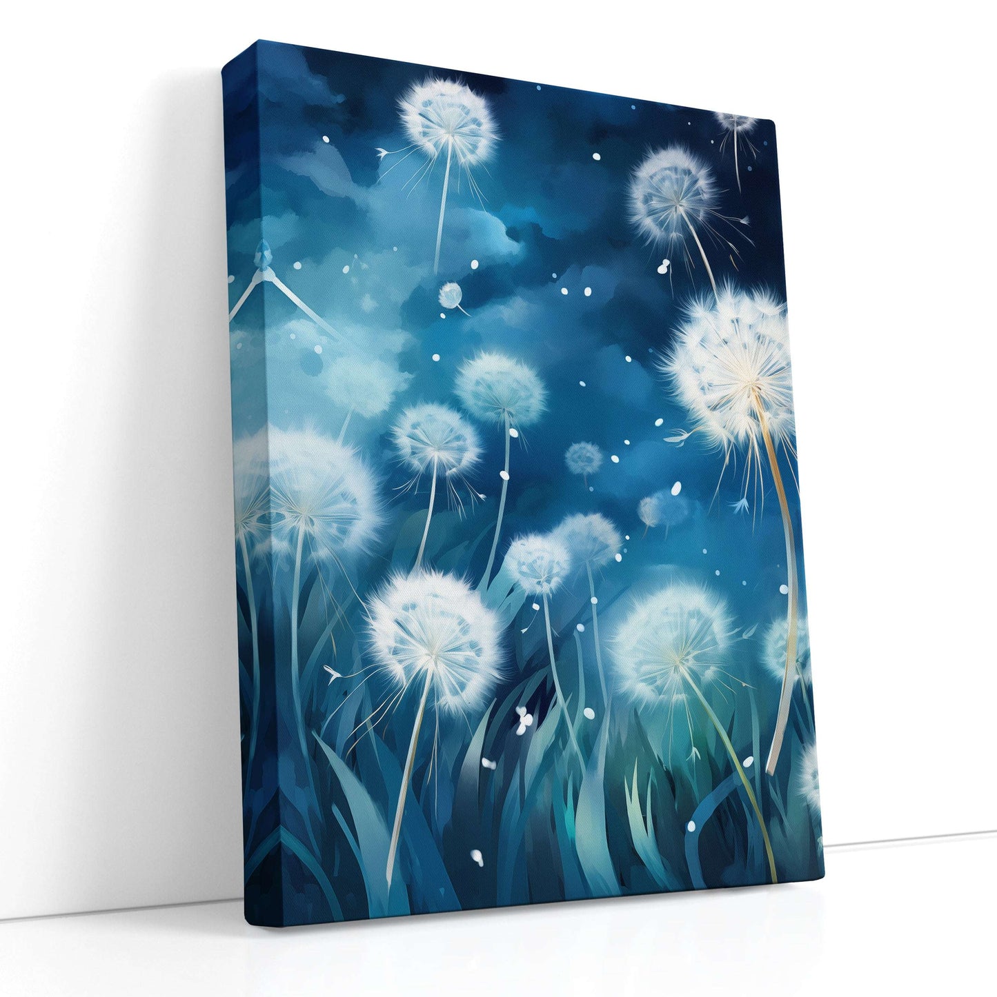 Serene Dandelion Twilight - Canvas Print - Artoholica Ready to Hang Canvas Print