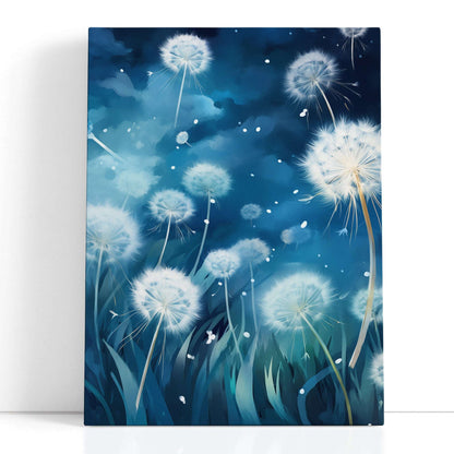 Serene Dandelion Twilight - Canvas Print - Artoholica Ready to Hang Canvas Print