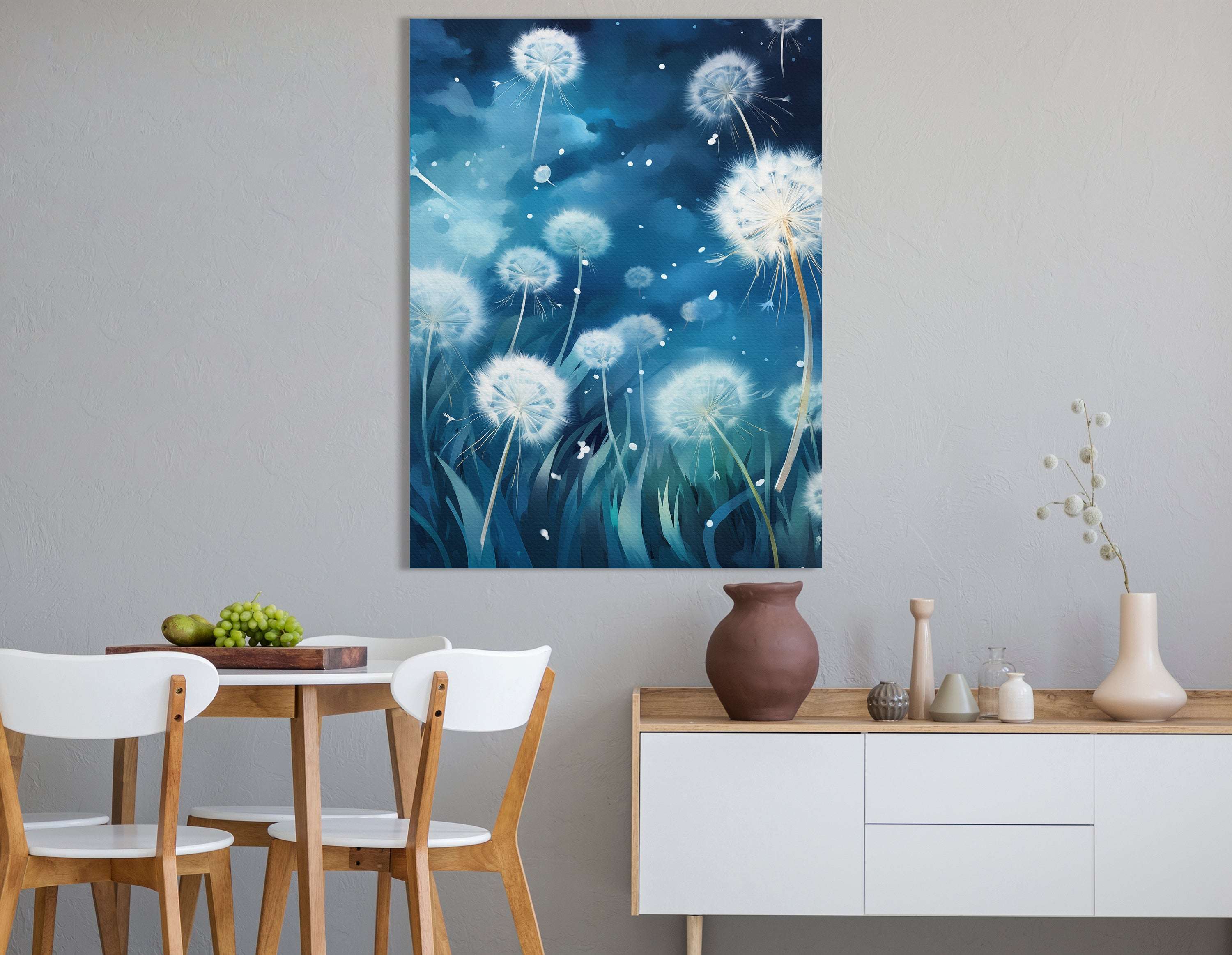 Serene Dandelion Twilight - Canvas Print - Artoholica Ready to Hang Canvas Print