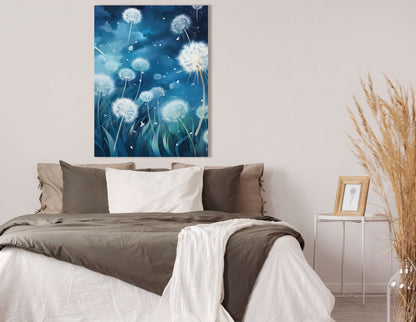 Serene Dandelion Twilight - Canvas Print - Artoholica Ready to Hang Canvas Print