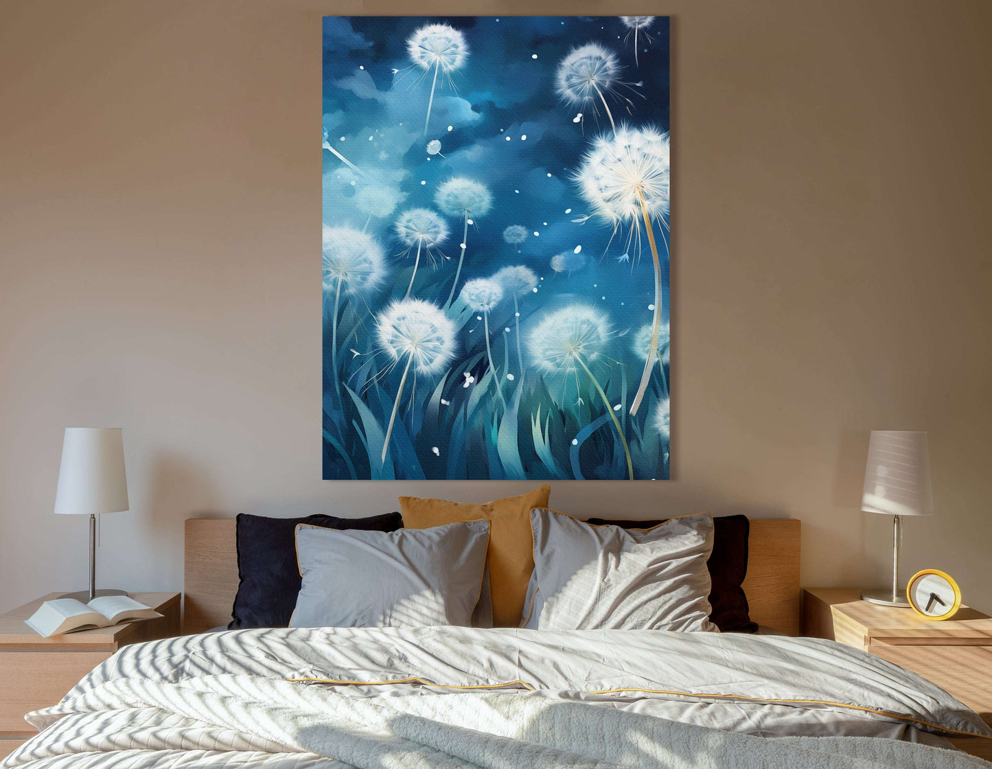 Serene Dandelion Twilight - Canvas Print - Artoholica Ready to Hang Canvas Print