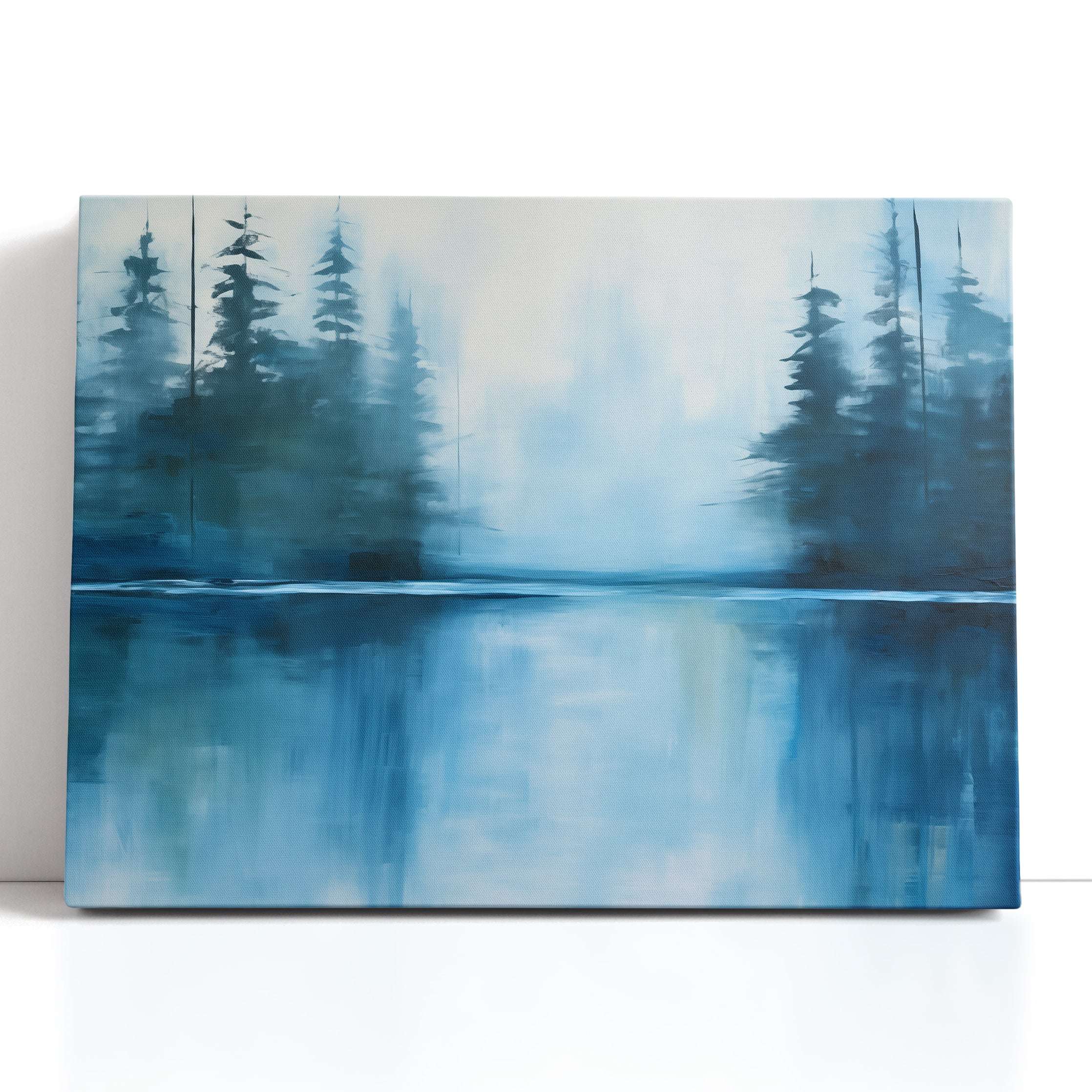 Serene Lakeside at Dawn - Canvas Print - Artoholica Ready to Hang Canvas Print