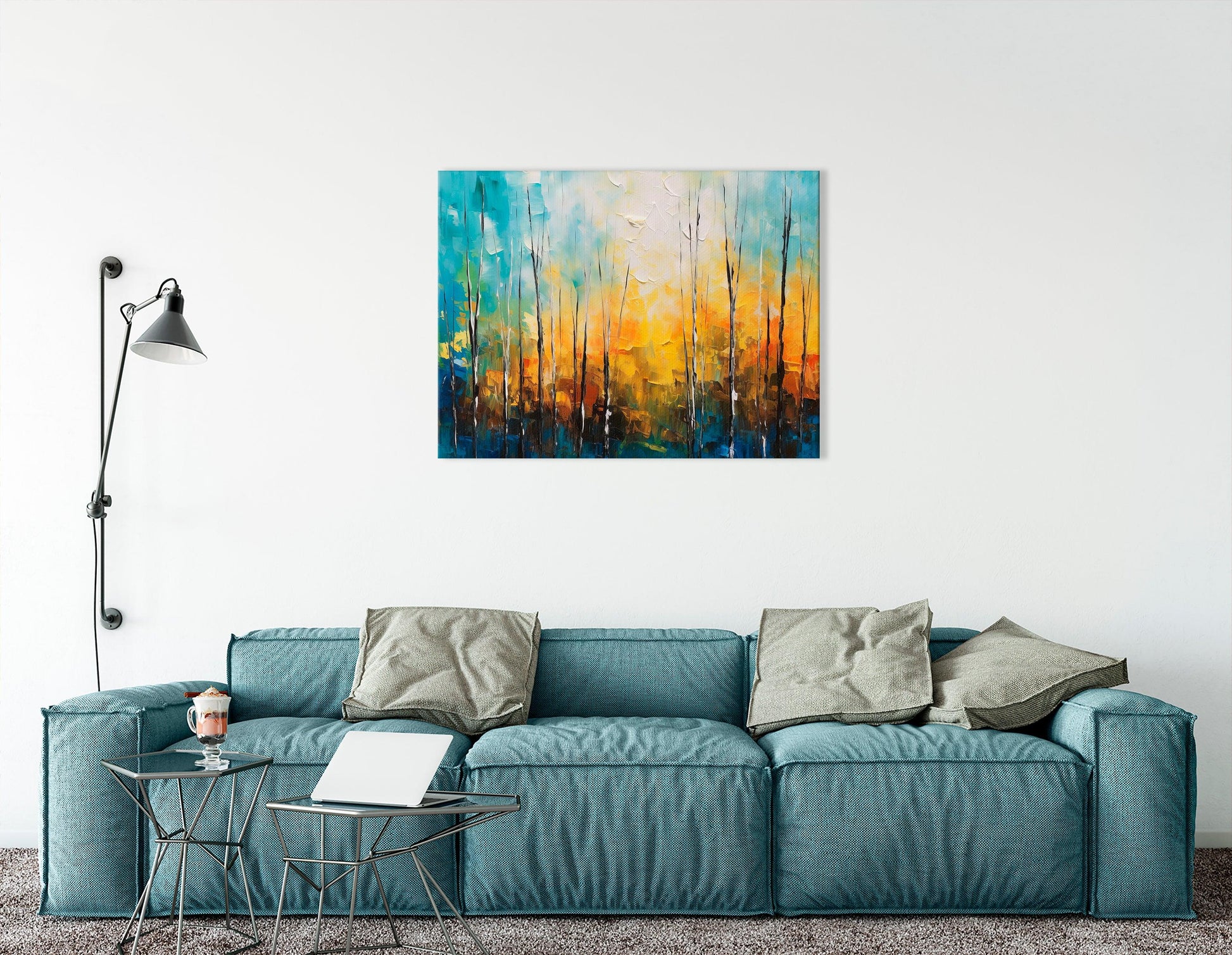 Serene Late Autumn Forest - Canvas Print - Artoholica Ready to Hang Canvas Print