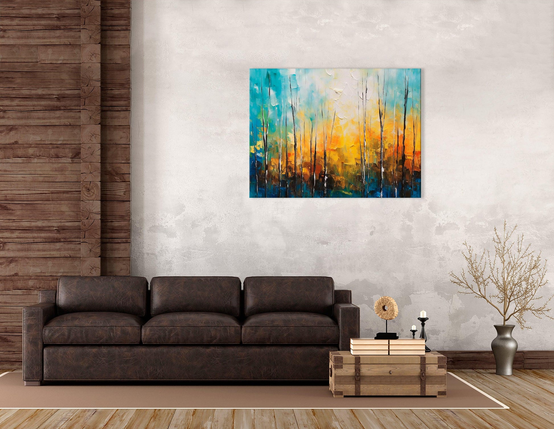 Serene Late Autumn Forest - Canvas Print - Artoholica Ready to Hang Canvas Print