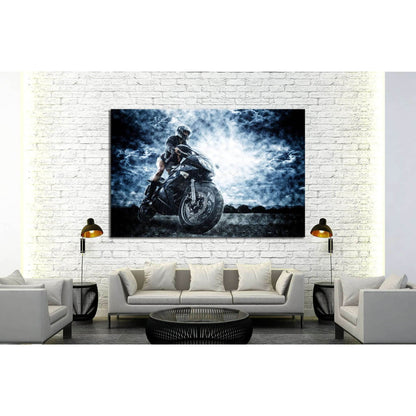 Sexy motorbike female rider №1869 Ready to Hang Canvas PrintCanvas art arrives ready to hang, with hanging accessories included and no additional framing required. Every canvas print is hand-crafted, made on-demand at our workshop and expertly stretched a