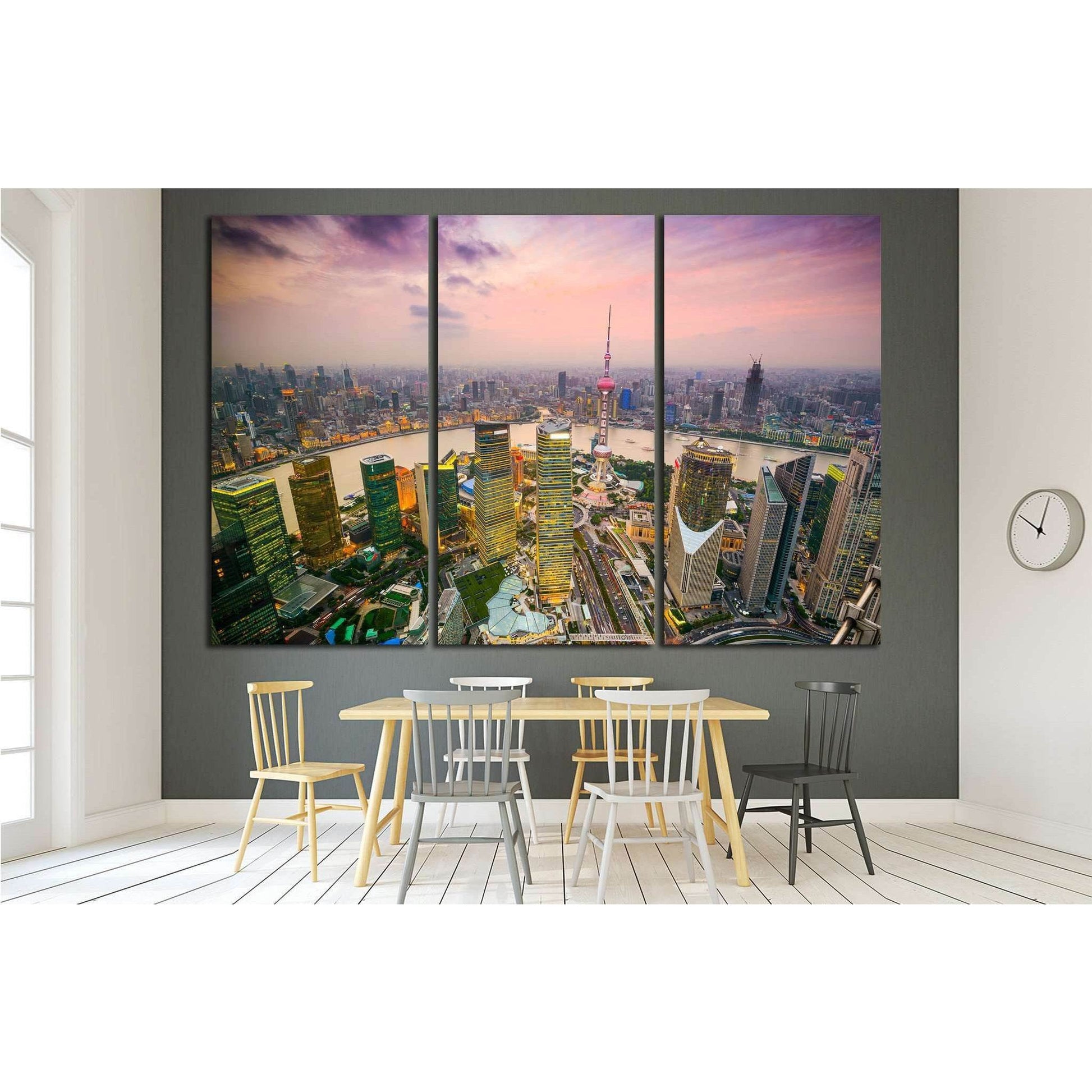 Shanghai, China, Financial District and Huangpu River №1524 Ready to Hang Canvas PrintCanvas art arrives ready to hang, with hanging accessories included and no additional framing required. Every canvas print is hand-crafted, made on-demand at our worksho