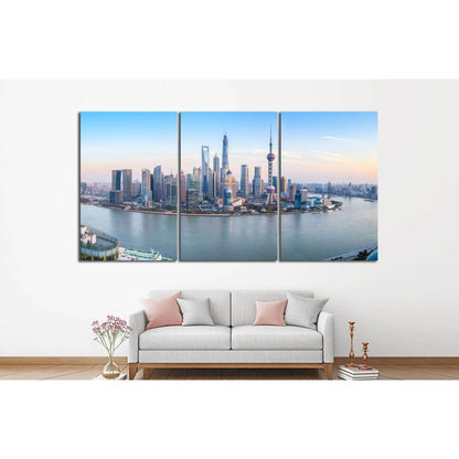 shanghai skyline №582 Ready to Hang Canvas PrintCanvas art arrives ready to hang, with hanging accessories included and no additional framing required. Every canvas print is hand-crafted, made on-demand at our workshop and expertly stretched around 100% N