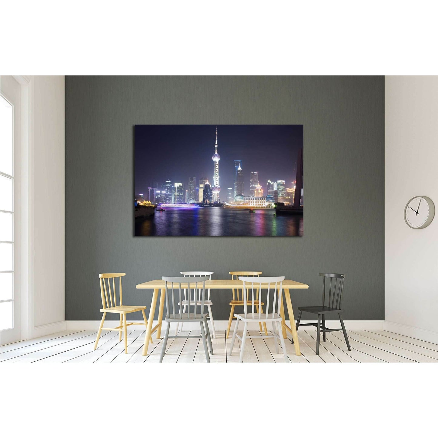 Shanghai skyline with the Pearl Tower, China №2221 Ready to Hang Canvas PrintCanvas art arrives ready to hang, with hanging accessories included and no additional framing required. Every canvas print is hand-crafted, made on-demand at our workshop and exp