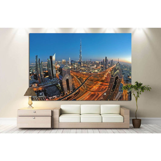 Sheikh Zayed Road, Dubai, UAE №1134 Ready to Hang Canvas PrintCanvas art arrives ready to hang, with hanging accessories included and no additional framing required. Every canvas print is hand-crafted, made on-demand at our workshop and expertly stretched