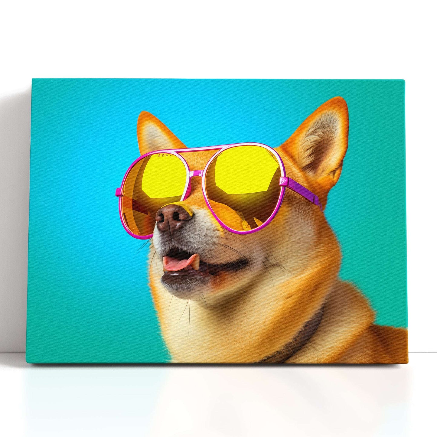 Shiba Inu in Sunglasses - Canvas Print - Artoholica Ready to Hang Canvas Print